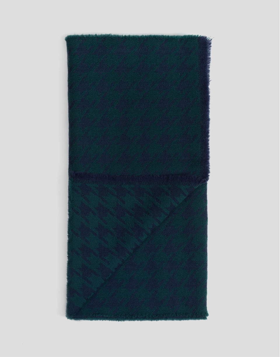 Bufanda pata de gallo azul y verde