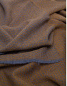 Gray and yellow wool scarf