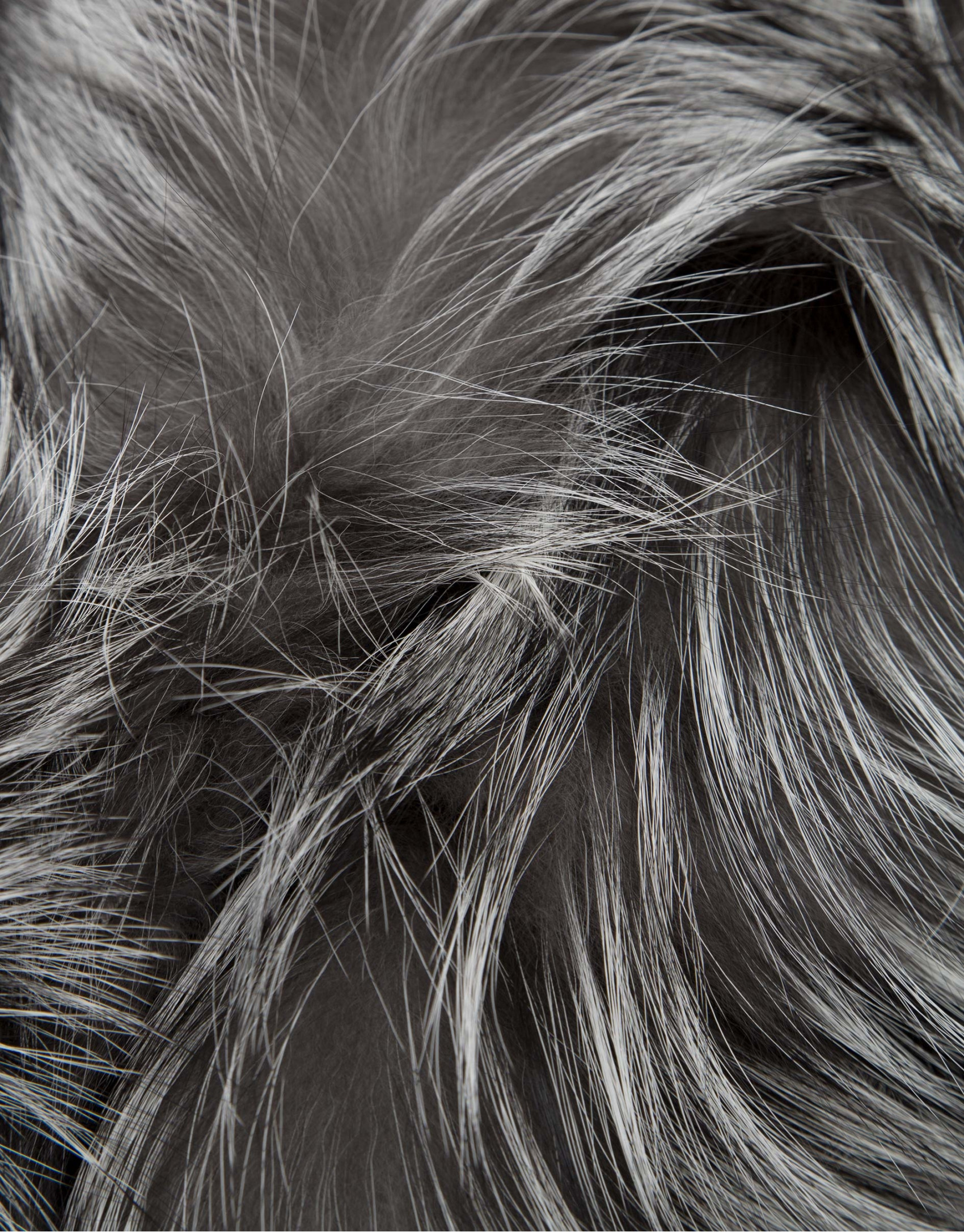 Bufanda tubular pelo plumeado natural