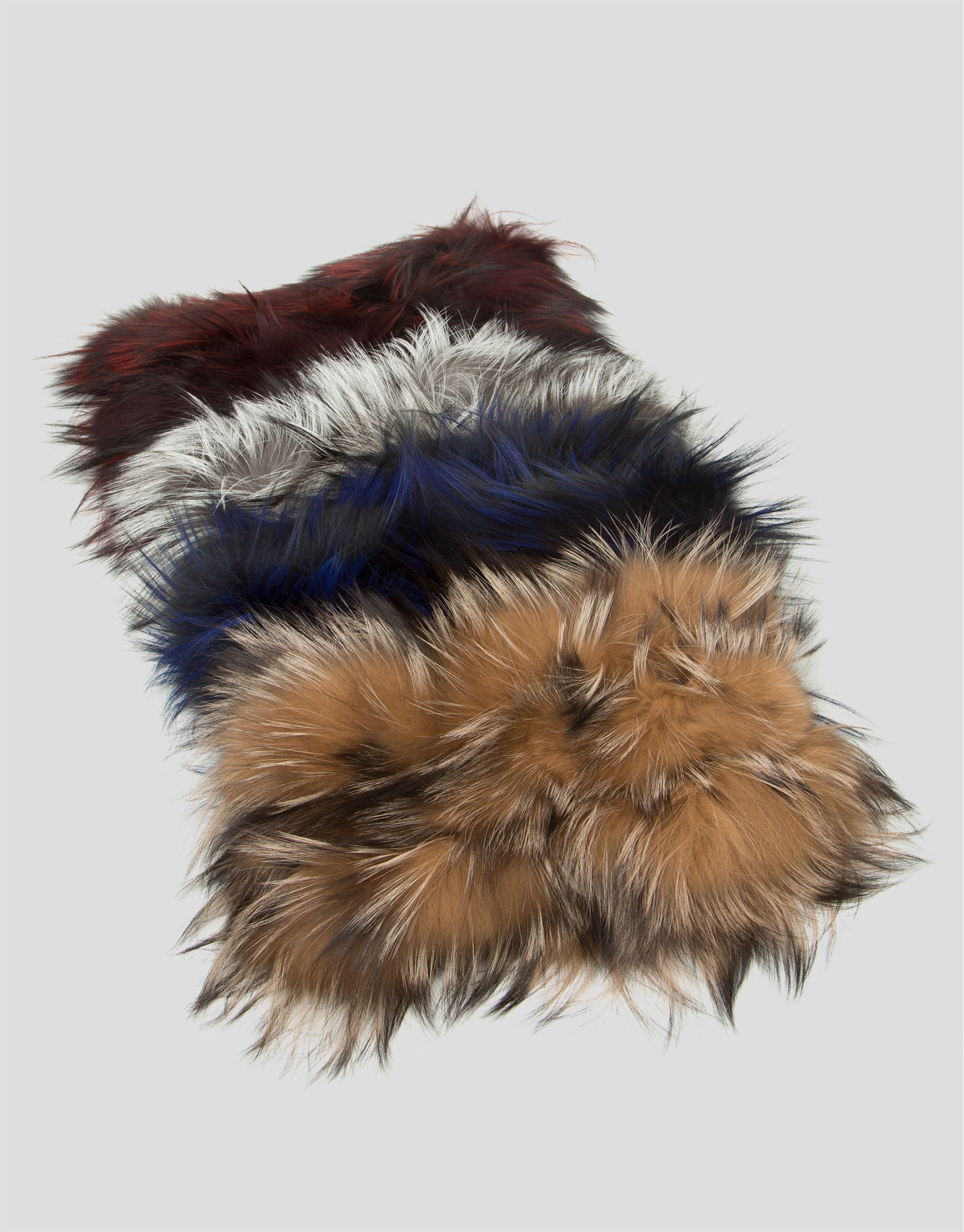 Bufanda tubular pelo plumeado natural
