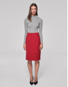 Red midi skirt