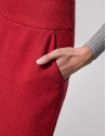 Red midi skirt