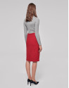 Falda midi roja