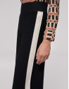 Pantalón palazzo punto negro