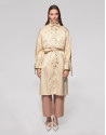 Gabardina larga ivory