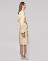 Gabardina larga ivory