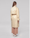 Gabardina larga ivory