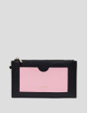 Saffiano leather Orchidees flat wallet