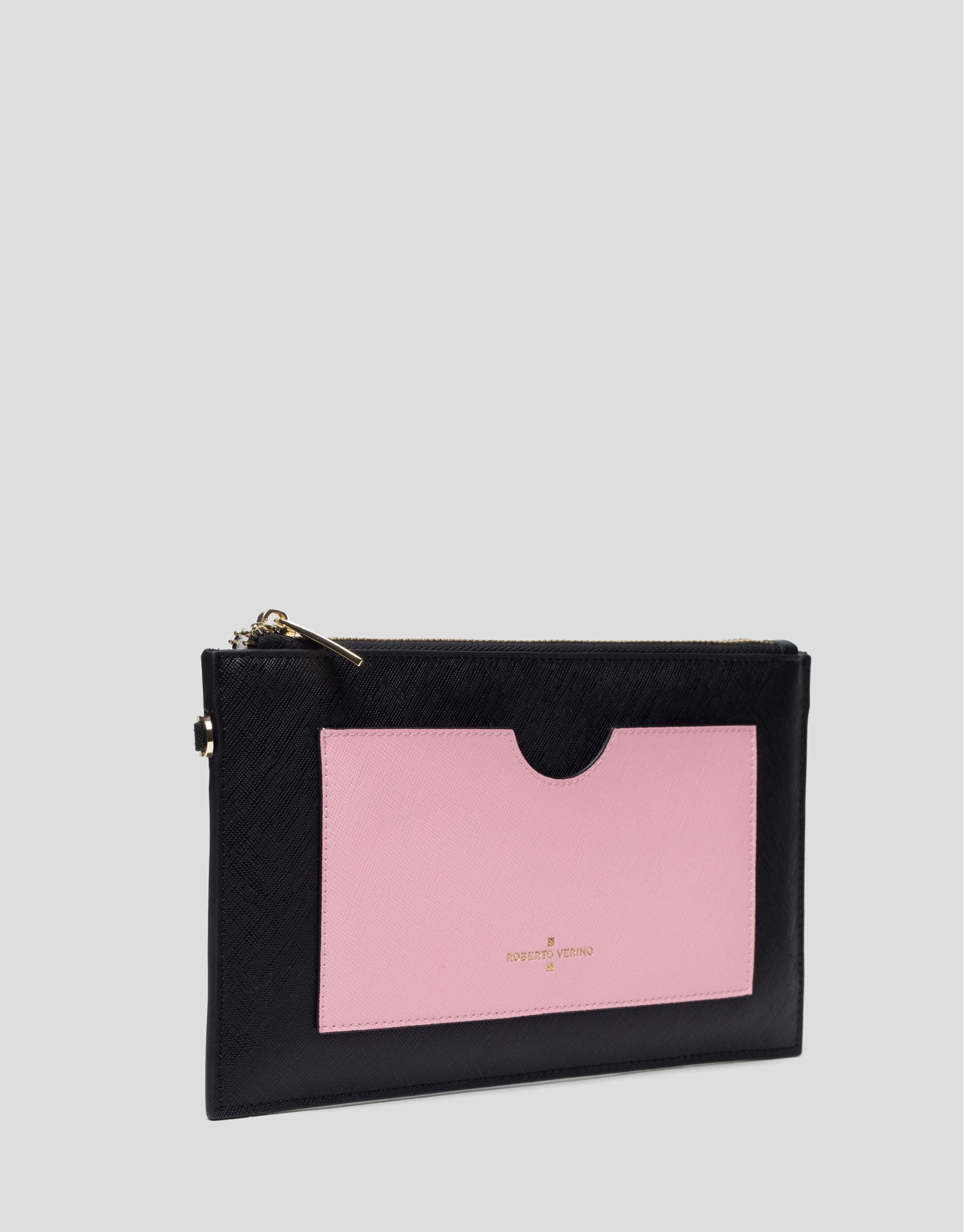 Saffiano leather Orchidees flat wallet