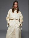 Long ivory trench coat