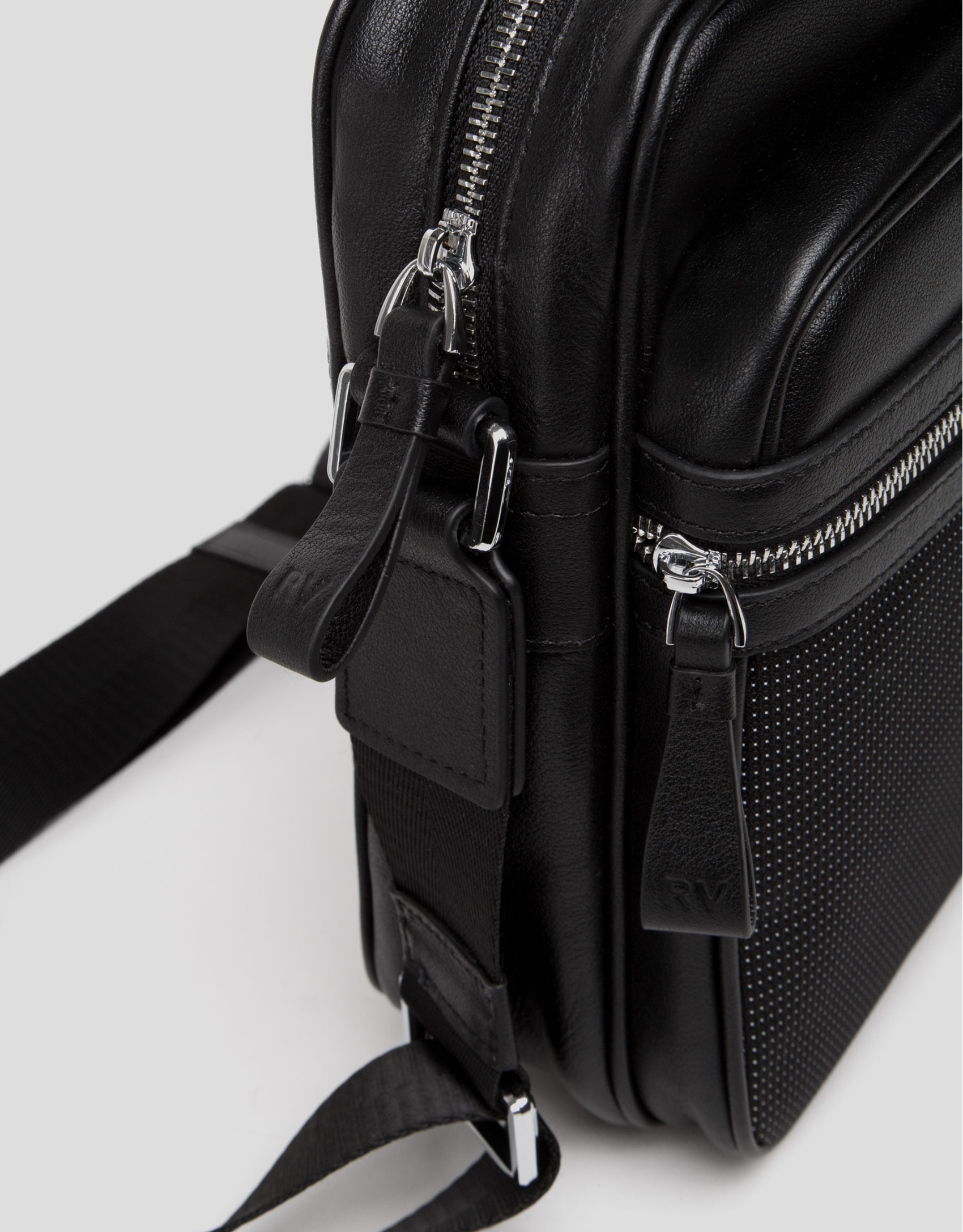 Bandolera dos cuerpos nylon negra