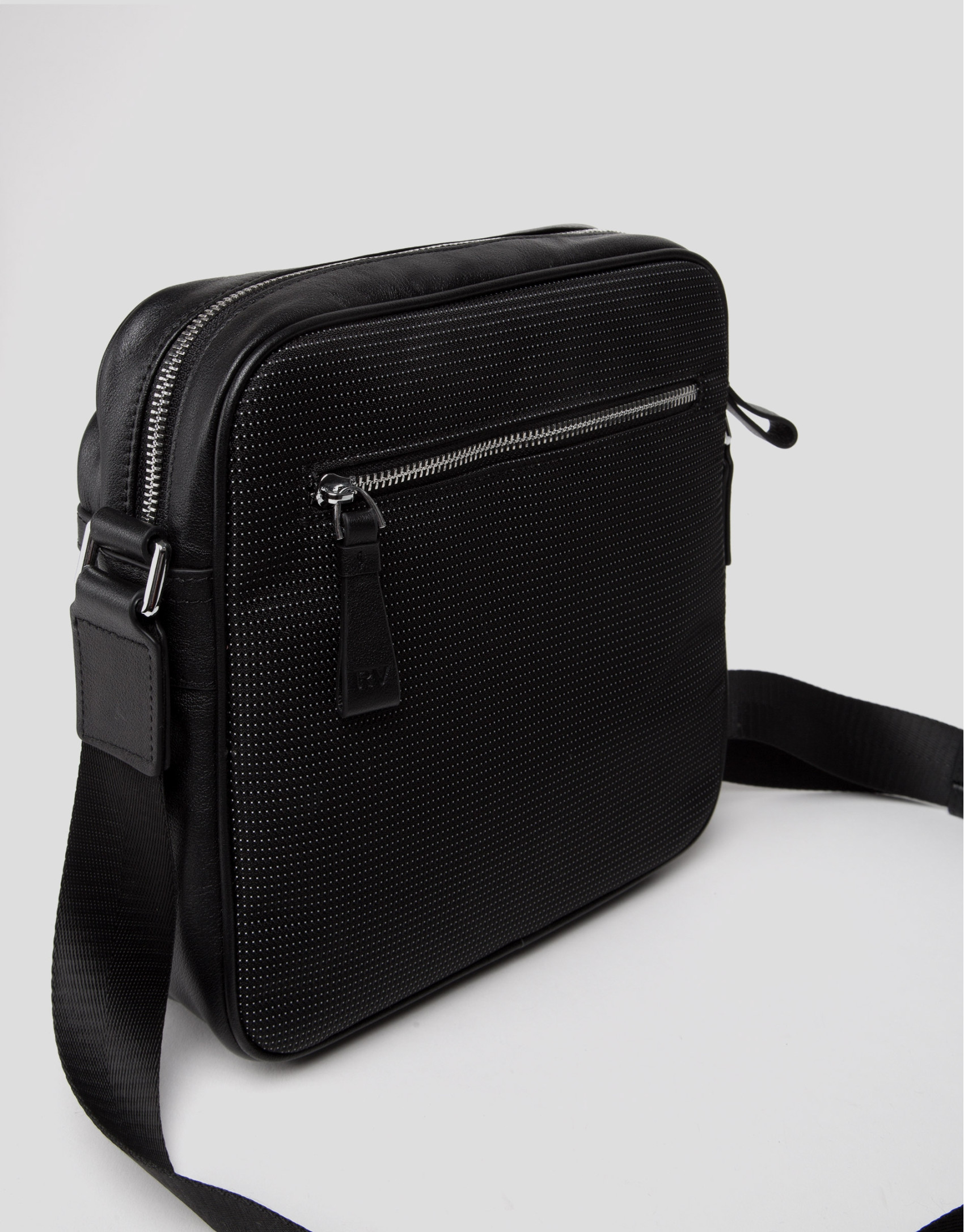 Bandolera dos cuerpos nylon negra