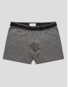 Gray melange knit boxer shorts