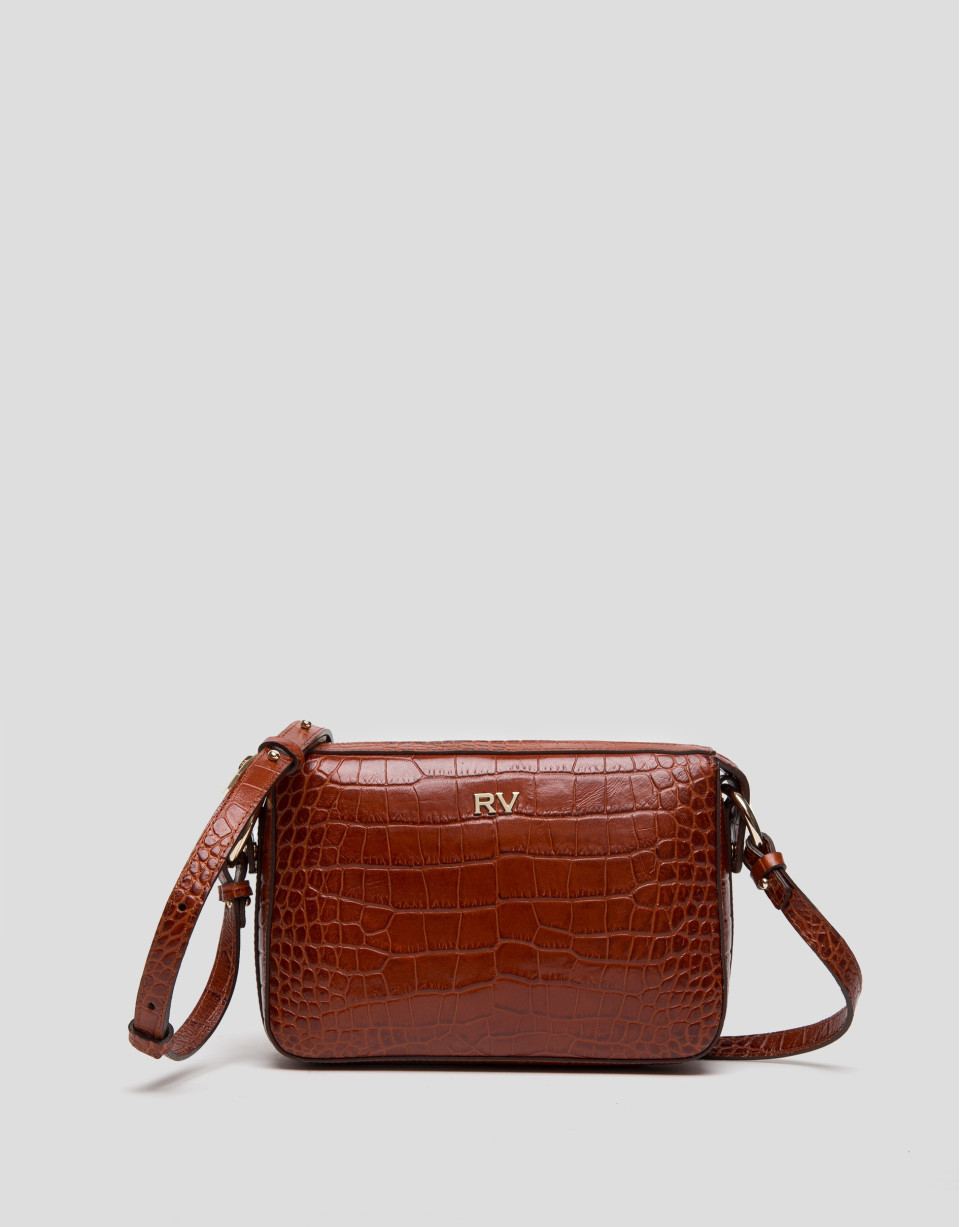Bolso bandolera Tresse Dundee piel marrón