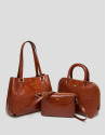 Brown alligator Trèsse shoulder bag