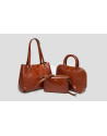 Bolso bandolera Tresse Dundee piel marrón