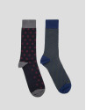 Pack of herringbone and polka dot socks