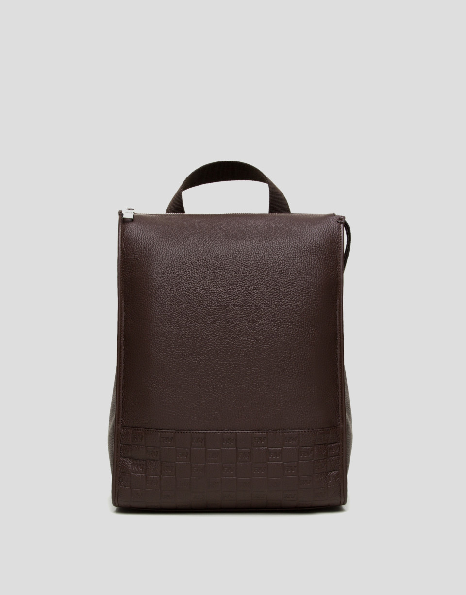 Mochila caballero piel marrón