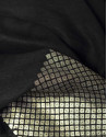 Black scarf with gold border