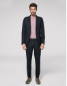 Navy blue pinstripe chino separate