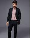Navy blue pinstripe chino separate