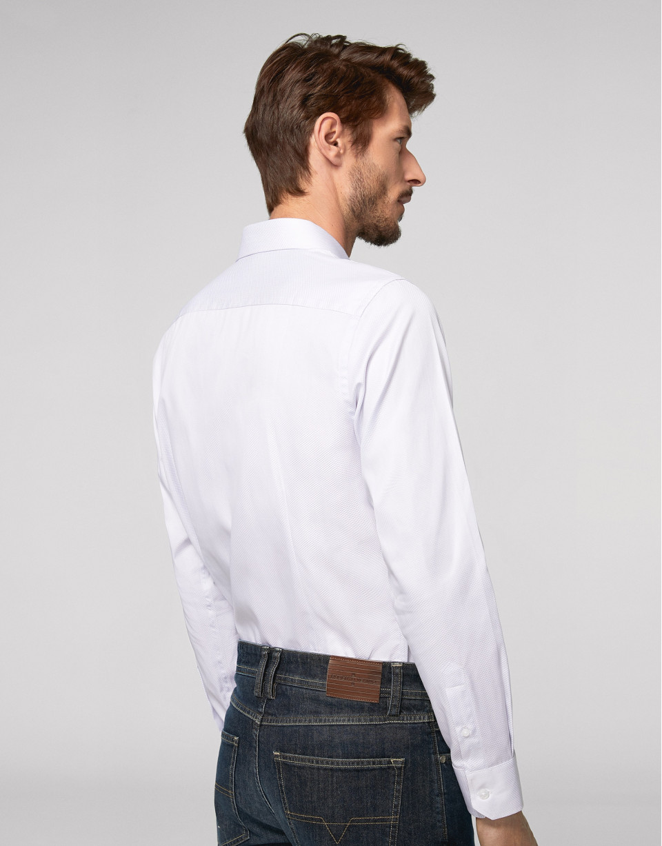 Light grey fake plain dress shirt
