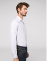 Camisa vestir falso liso gris claro