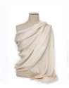Double-faced scarf in beige tones