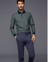 Green and white polo shirt