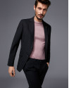 Navy blue pinstripe chino separate