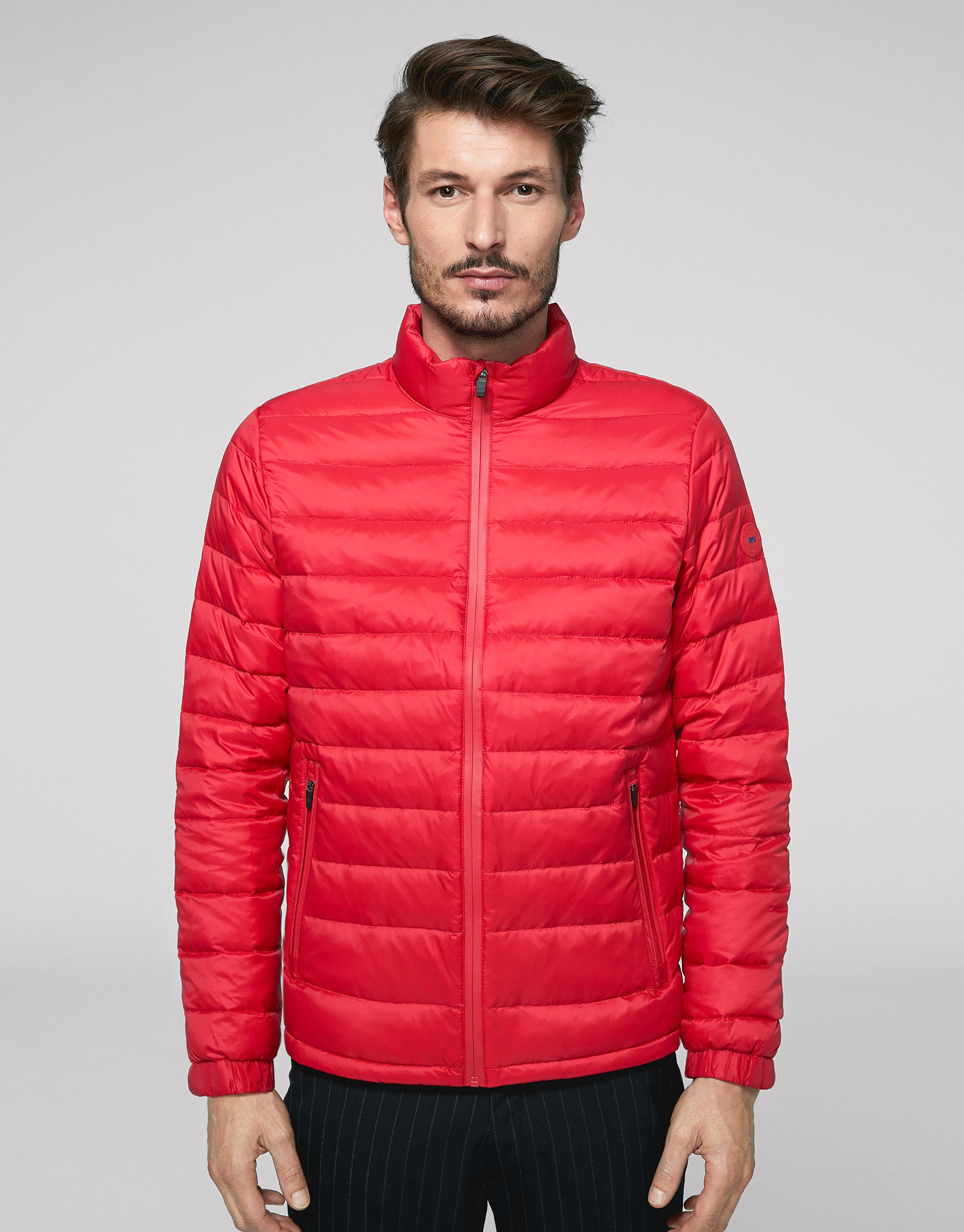 Short red anorak