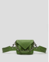 Green leather Claude mini shoulder bag