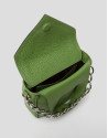Green leather Claude mini shoulder bag