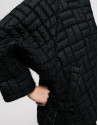 Short black quilted jacket