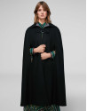 Reversible black cape coat