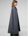 Reversible black cape coat