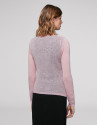 Cárdigan escote pico rosa