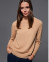 Jersey hombro acanalado color avellana