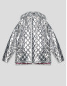 Short metalized gray windbreaker