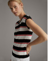 Jersey rayas crudo y rojo