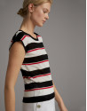 Jersey rayas crudo y rojo