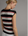 Jersey rayas crudo y rojo