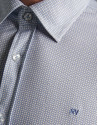 Light blue geometric print knit sport shirt | Roberto Verino