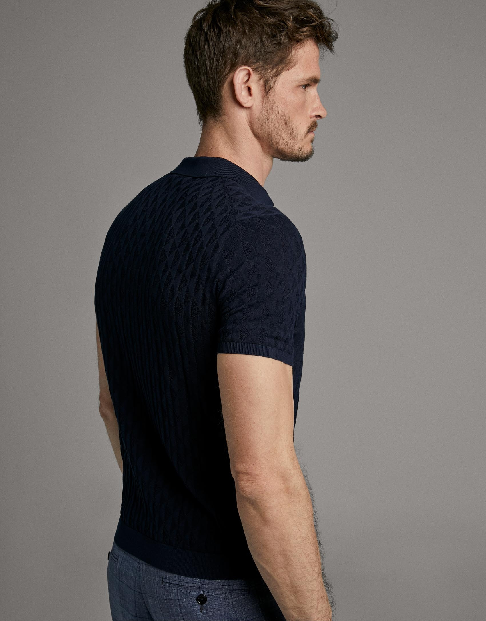 Polo tricot marino - Hombre - PV2020 | Roberto Verino
