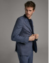 Traje slim cuadros tonos azules - Hombre | Roberto Verino