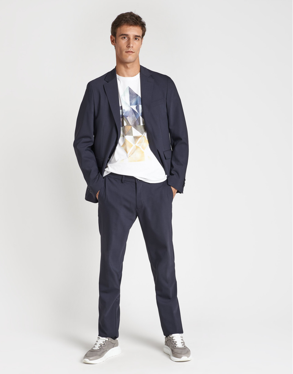 Navy blue, slim fit, suit - Man - AW2020 | Roberto Verino