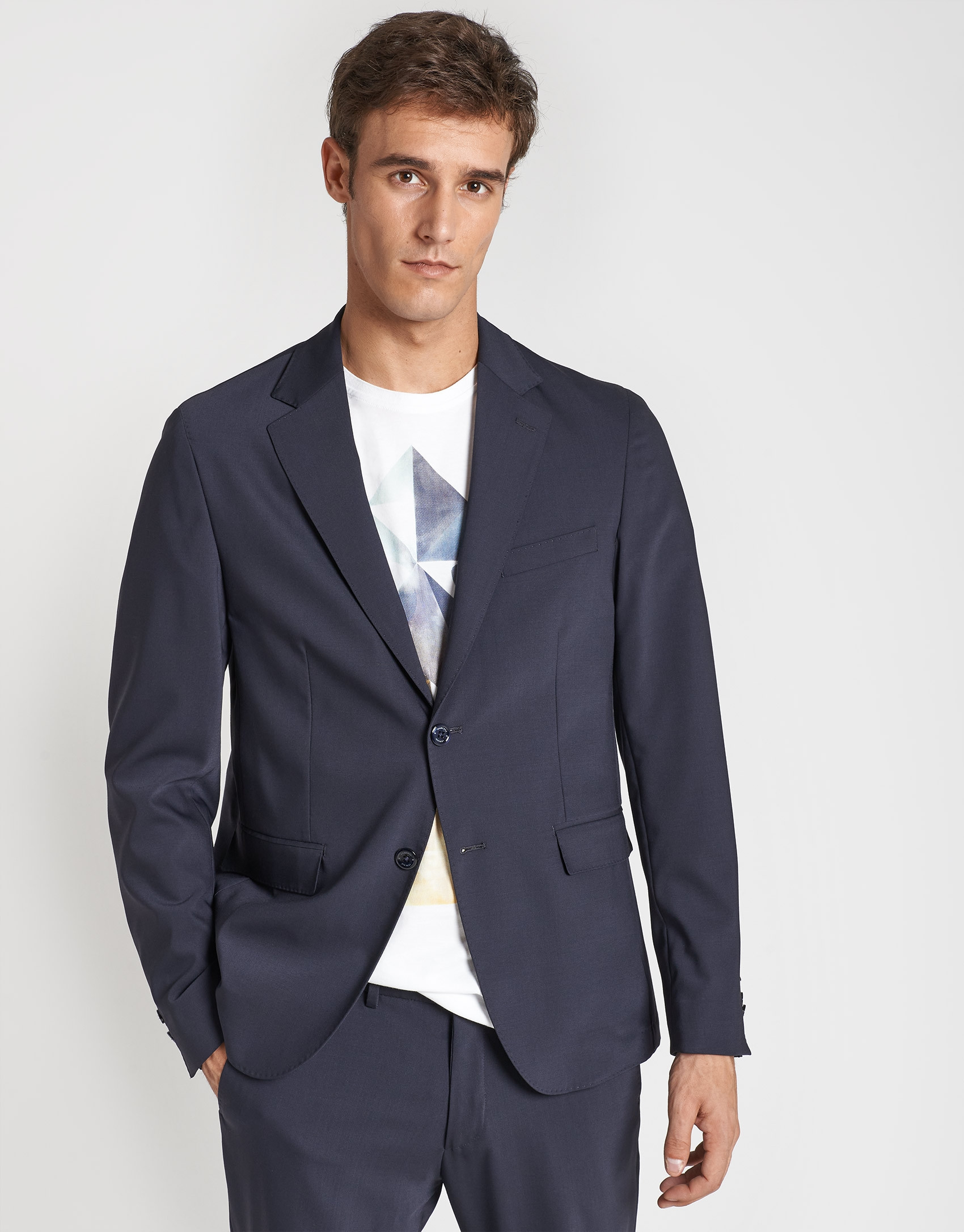 Navy blue, slim fit, suit - Man - AW2020 | Roberto Verino