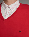 Jersey cuello pico rojo - Hombre - PV2020 | Roberto Verino