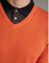 Jersey cuello pico naranja - Hombre - PV2020 | Roberto Verino