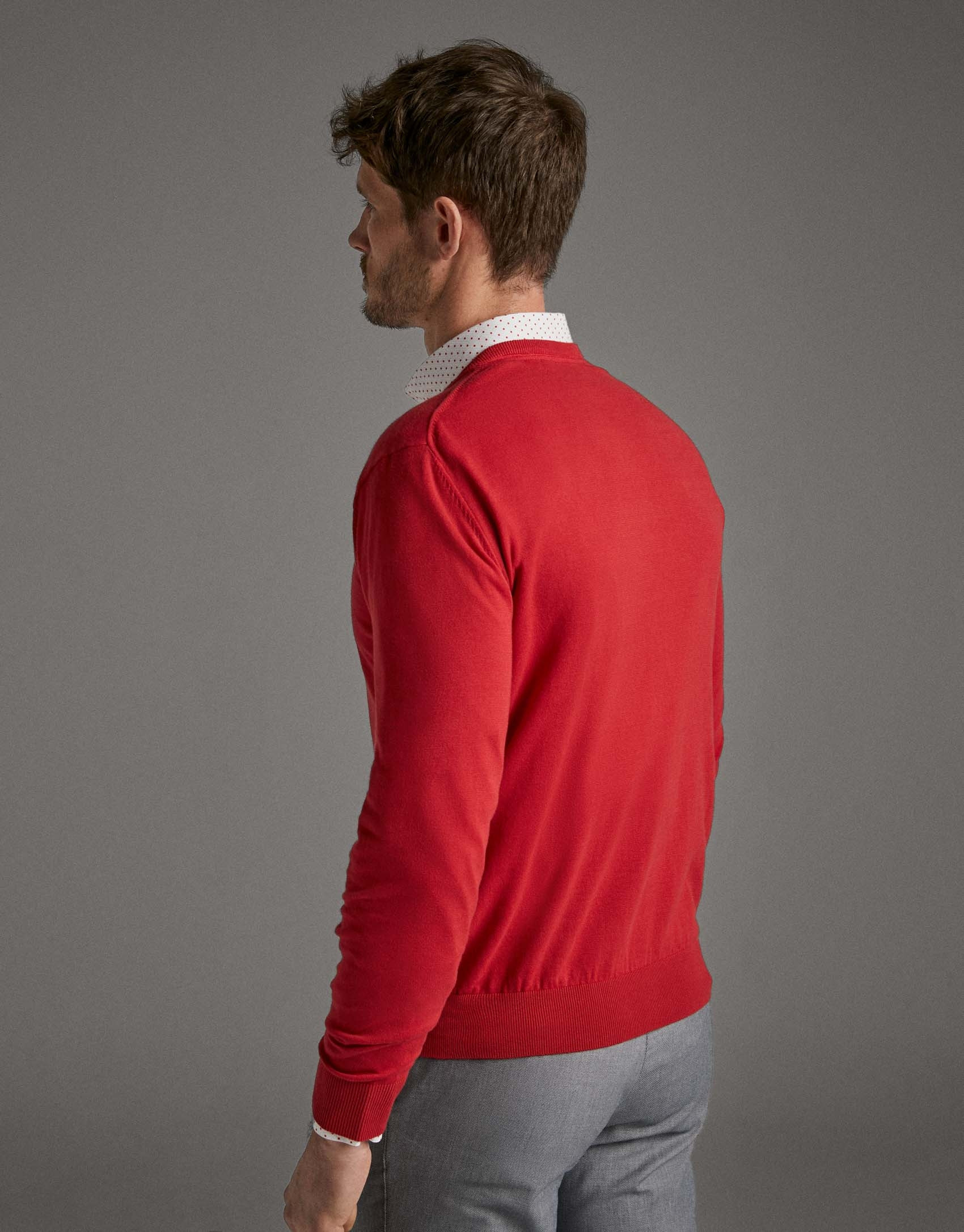 Jersey cuello pico rojo - Hombre - PV2020 | Roberto Verino